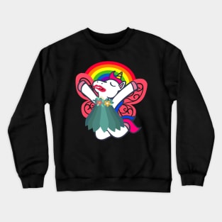 Unicorn Girl Rainbow Colourful Successful Crewneck Sweatshirt